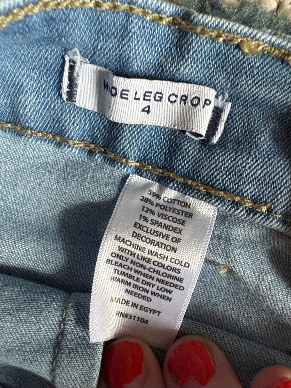 crown & ivy Light Blue Wide-Leg  Jeans size 4